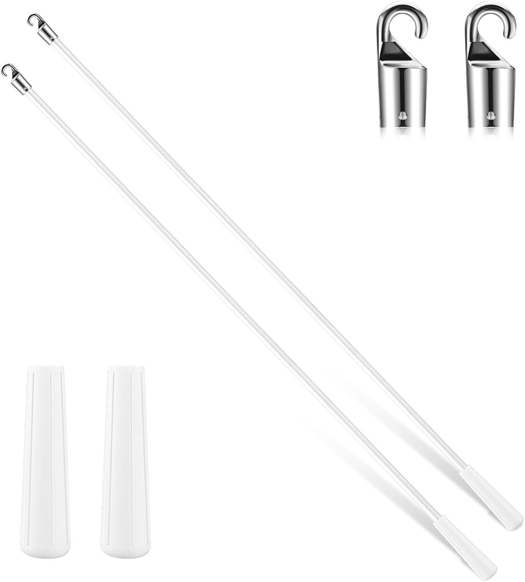 Bokon 2 Pieces White Fiberglass Blind Wand Vertical Blinds Stick Replacement