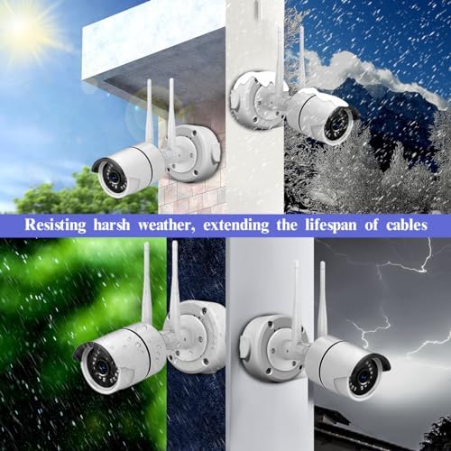 ohwoai universal metal security camera junction box, side view