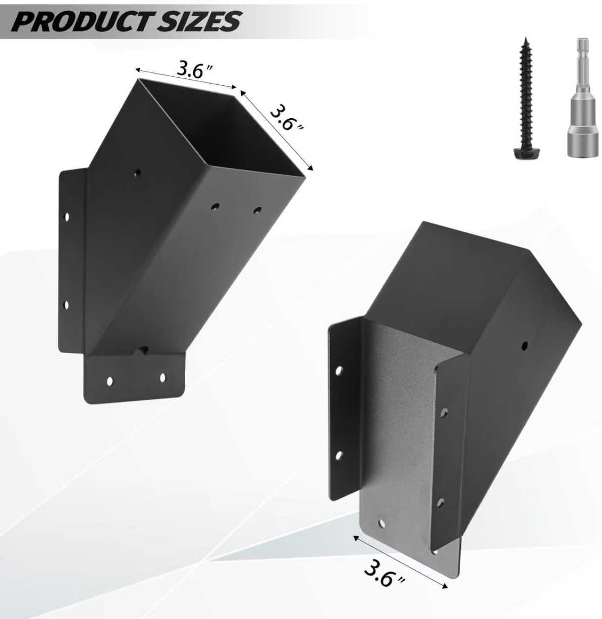 pergola angle support bracket,reinforced 45-degree angle bracket shown in use