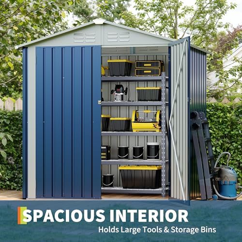 Garvee 6x4 FT Storage Shed – 130 Cu Ft, Sloped Roof, Weatherproof
