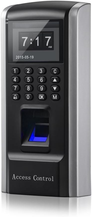 MENGQI-CONTROL Full Kits Biometric Fingerprint RFID Password Access Control Systems + 600lbs Force Electric EM Magnetic Lock +110V Power Supply+10 Cards and Key Fobs