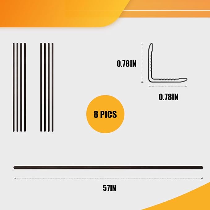 OUZUGIE 8-Pack 57 Inches, WPC Slat Wall Panel Trim, Corner Guard