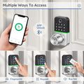 Keypad Smart Door Lock with Knob: Kucacci Keyless Entry Fingerprint Lock