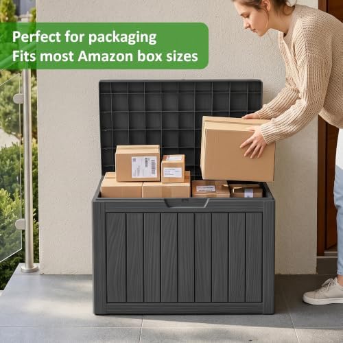 EasyUp 50 Gallon Outdoor Storage Box Waterproof Lockable Deck Boxes