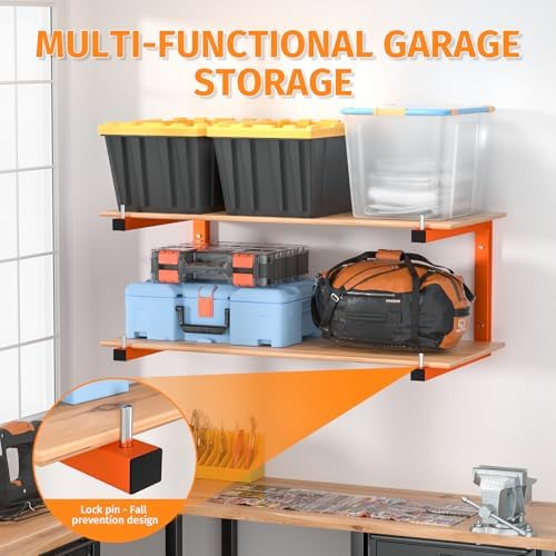 10-Pack Lumber Storage Rack, Wall Mount Wood Rack (10 Level)