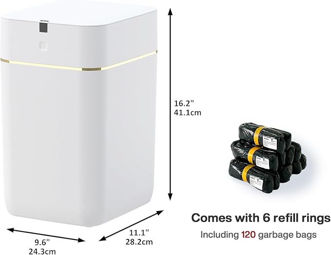 Airdeer Automatic Trash Can, 4 Gallon Self Sealing and Self-Changing Smart