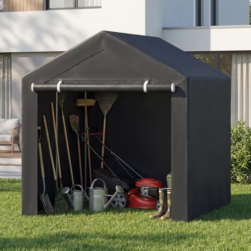 Goplus 7.2 x 5.2 FT Portable Storage Shed, Outdoor Carport Garage Tent