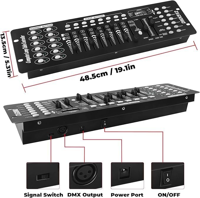 192 DMX Controller Use for Editing Program of Stage Lighting, DMX 512 DJ