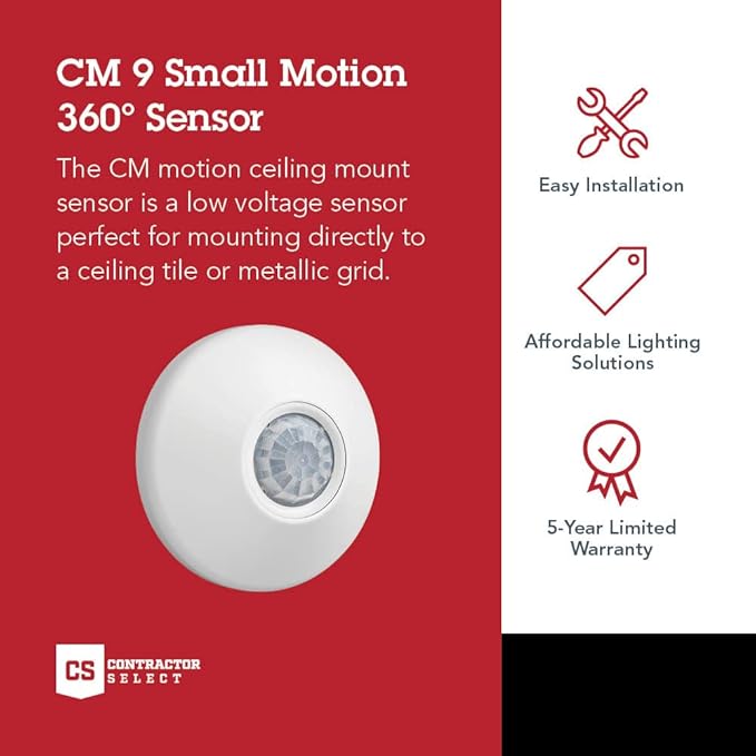 SensorSwitch Ceiling Motion Sensor, Passive Infrared PIR Occupancy Sensor