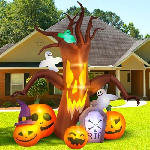 Max Fun 8FT Halloween Inflatables Decorations Inflatable Dead Tree Outdoor De...
