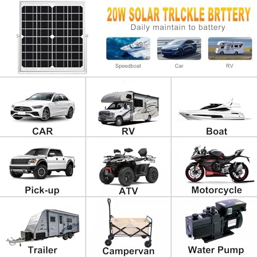 SOLPERK Solar Panel Kit 20W 12V Solar Battery Charger Maintainer+Controller