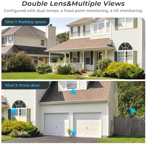 eversecu dual lens linkage 6mp wifi ptz security, side view