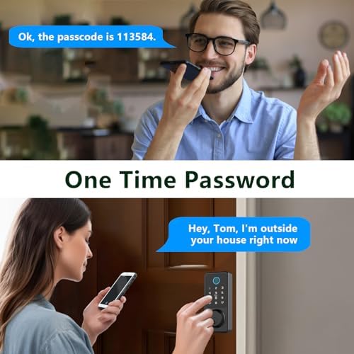 Smart Door Lock, Fingerprint Door Lock with Touchscreen Keypad