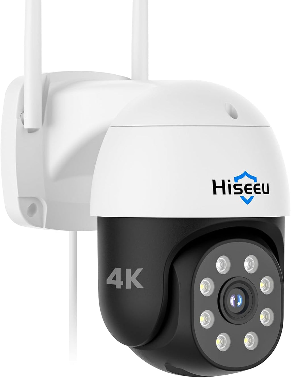 hiseeu 4k 8mp security camera outdoor, wireless home shown in use