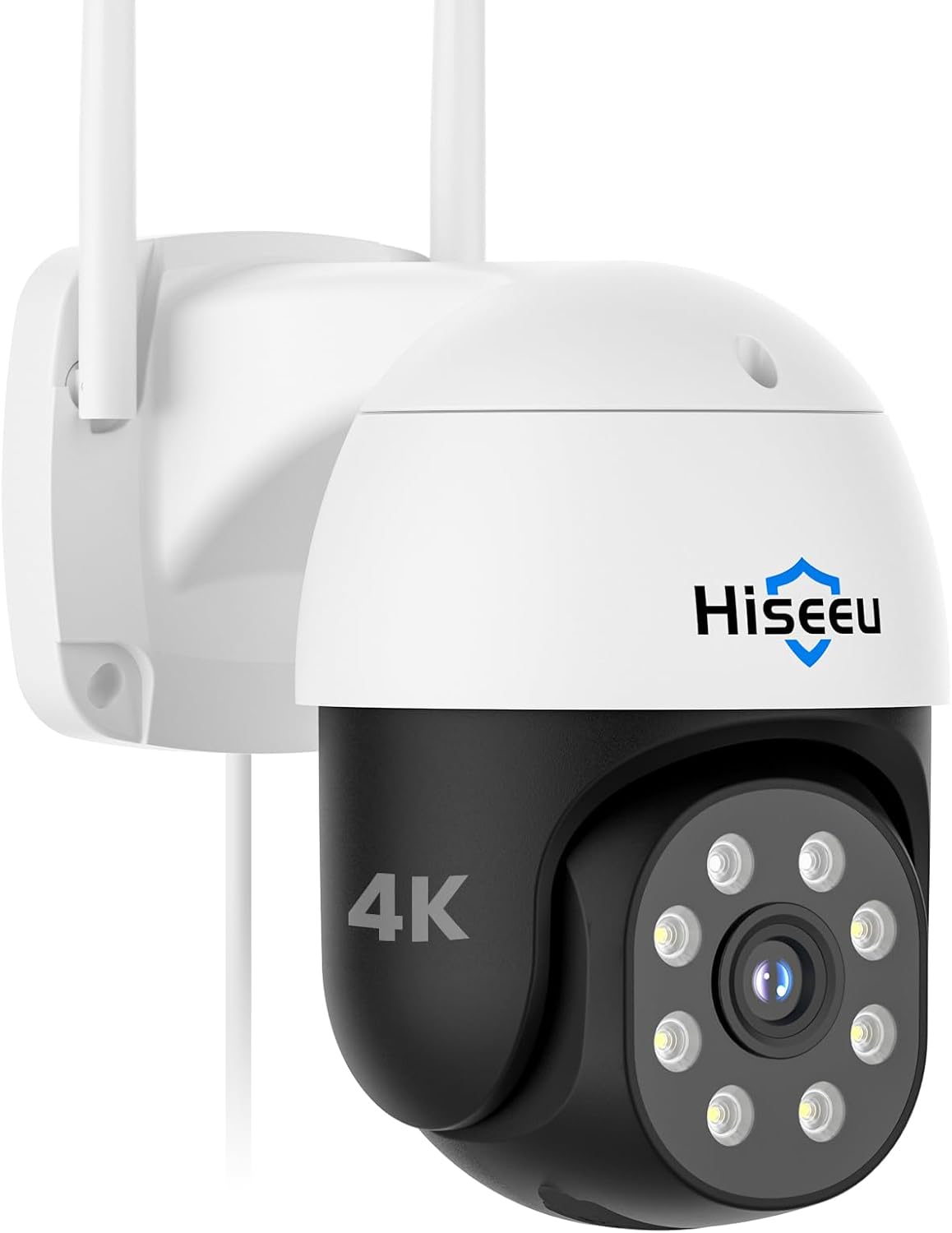 hiseeu 4k 8mp security camera outdoor, wireless home shown in use