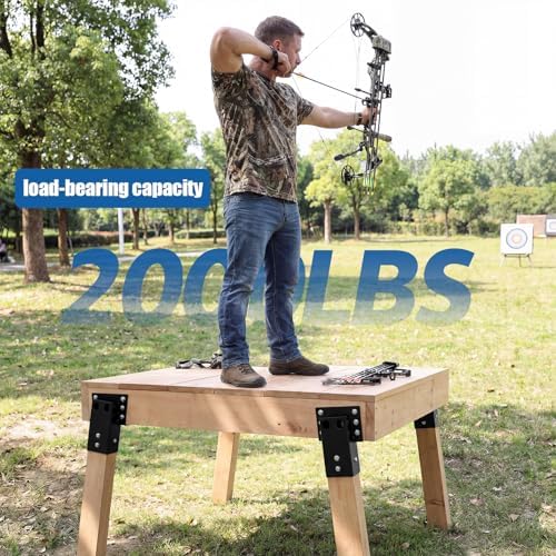 Kotiva Heavy Duty 4x4 Post Bracket for Tripod Deer Stand(Set of 8)