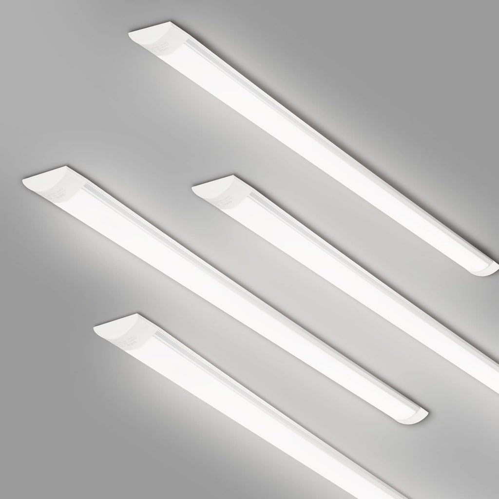 colmeguna 4 Packs 4FT LED Batten Light, Ultra-Thin Ceiling Surface Mounted Light
