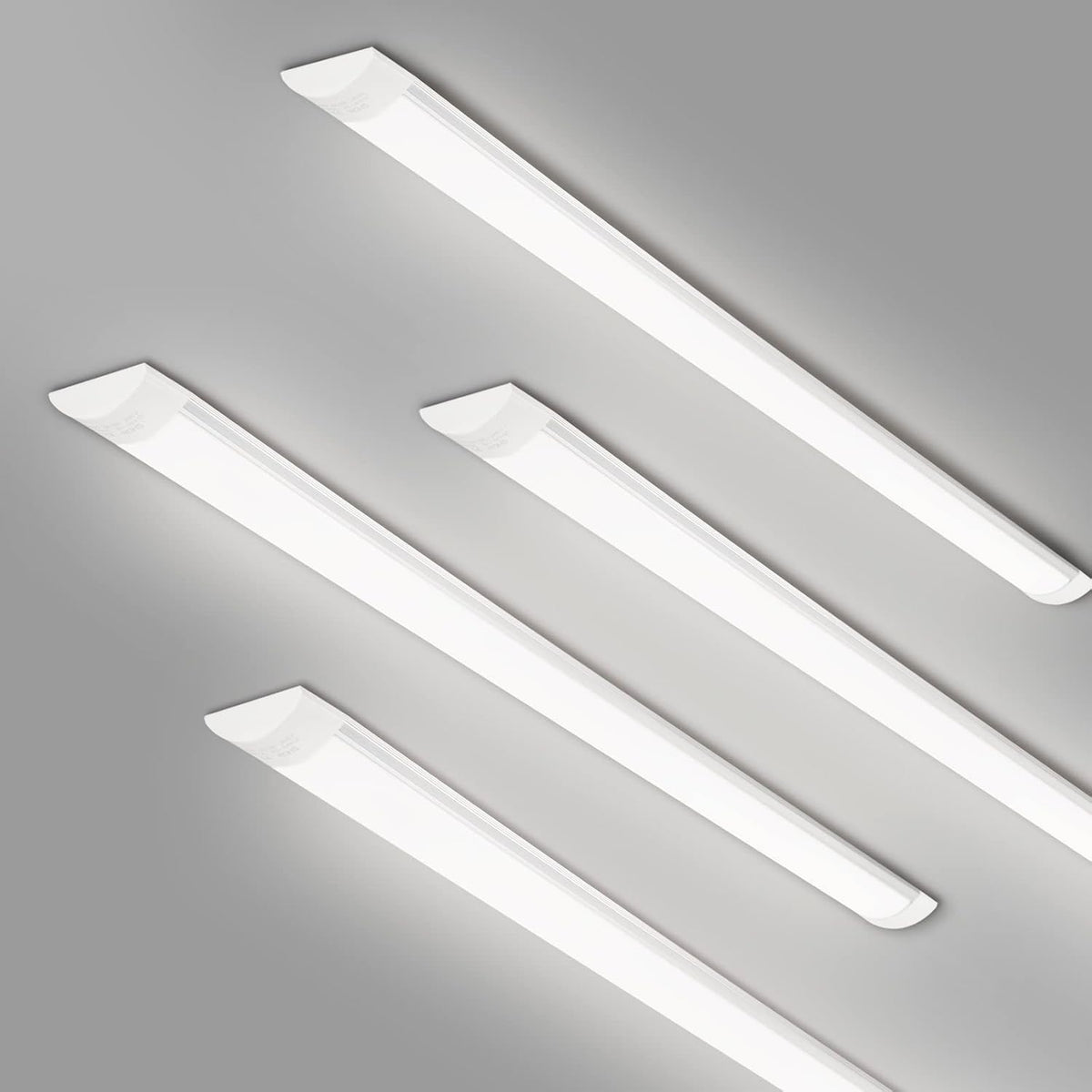 colmeguna 4 Packs 4FT LED Batten Light, Ultra-Thin Ceiling Surface Mounted Light