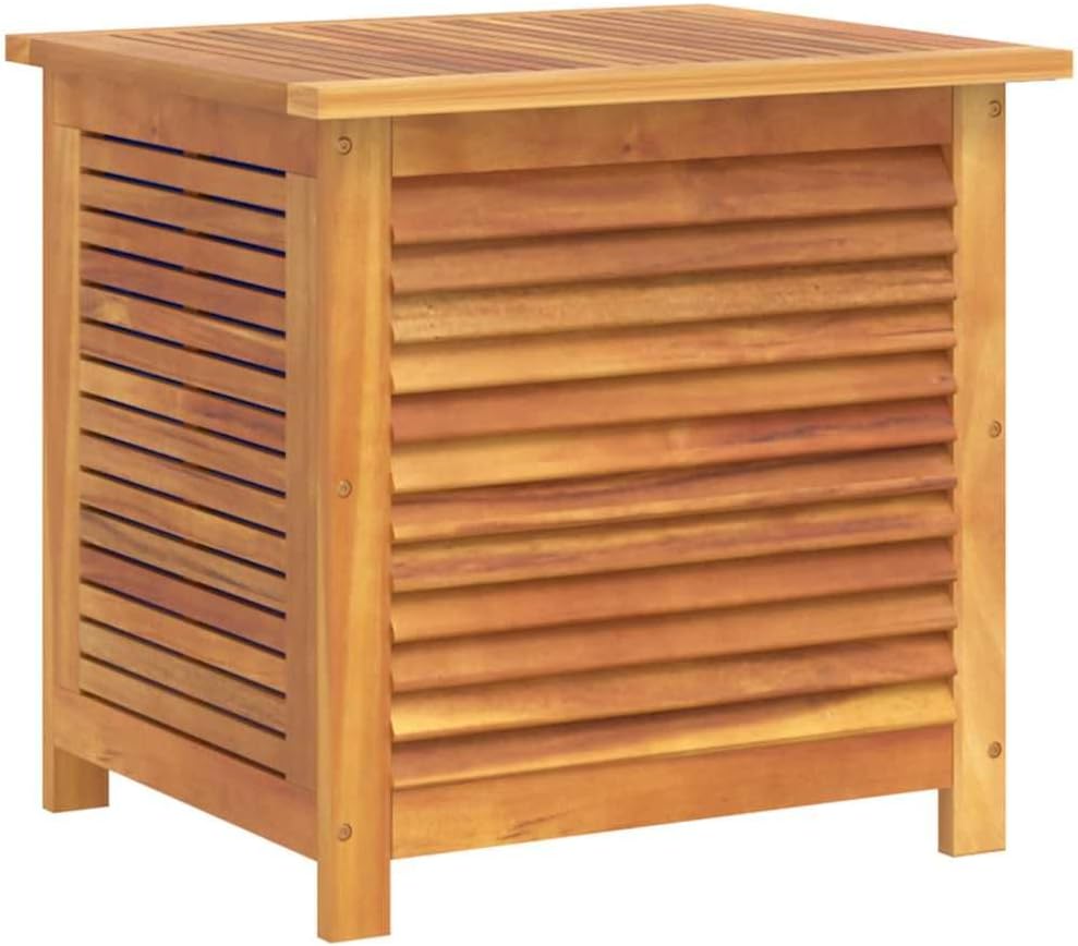 vidaXL Garden Storage Box Natural Wood Solid Acacia Wood, 100% PE (Bag)