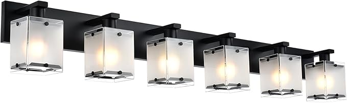 WINSHEN Bathroom Vanity Light Fixture, 6-Lights Modern Vanity Lighting Over