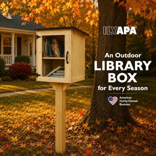 Ilyapa Library Box Outdoor - 16x14x22, Little Outdoor Book Library