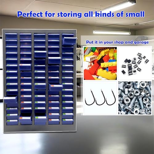 TECHTONGDA Bolt and Nut Tool Storage Cabinet 75 Drawers Parts Cabinet Contains Assortment KIT Metal Organization Shelves for Garage, Store, Workshop