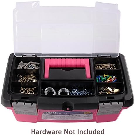 Apollo Tools Set of 3 Stackable Tool Boxes, Pink DT5005P