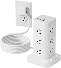 Power Strip Tower with Surge Protector 1800J, Fast Charging Tower PD20W USB-C