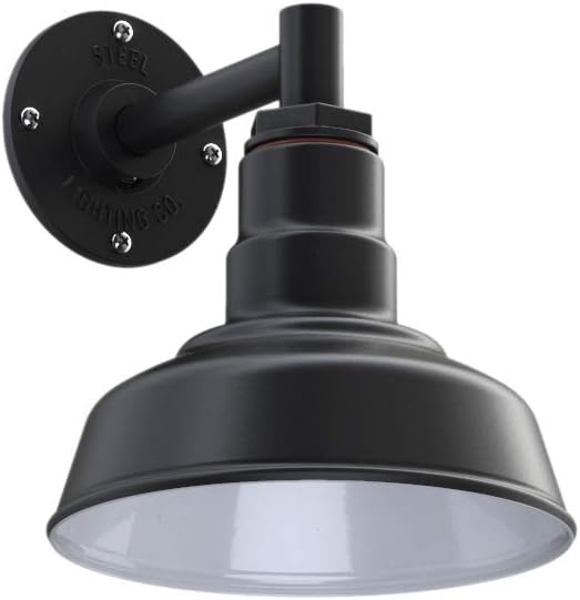 Steel Lighting Co. Hawthorne Barn Light | Outdoor Wall Mounted | 8 inch Dome |