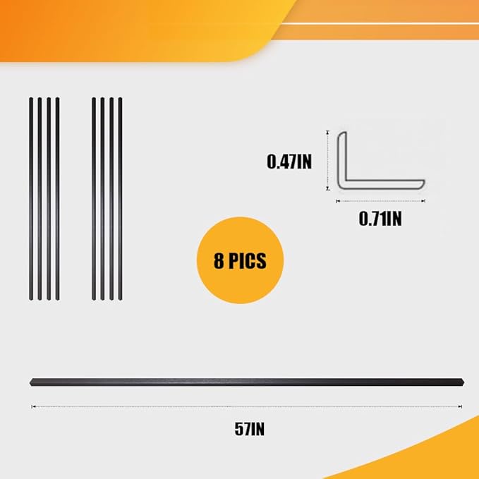 OUZUGIE 8-Pack 57 Inches, WPC Slat Wall Panel Trim, Corner Guard