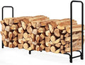 Rocky Mountain Goods 8 ft Firewood Rack - Outdoor/Indoor Wood Storage - Heavy Duty Steel - Easy Install in Minutes