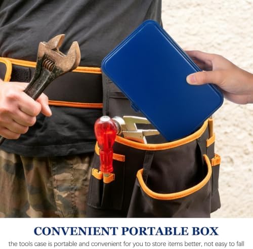 DOITOOL Metal Tool Boxes, 2 Pcs Portable Mini Storage Cases with Latches
