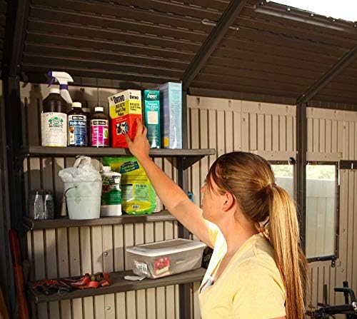 Lifetime 6433 Outdoor Storage Shed with Windows, 11 by 11 Feet