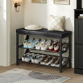YATINEY Shoe Bench with Cushion, Entryway Bench with Shoe Storage, HX09BB