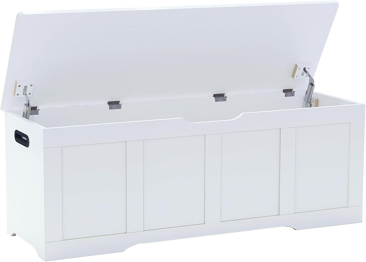 Timberer 47.2" Storage Chest Extra Large Storage Bench with 2 Safety Hinges