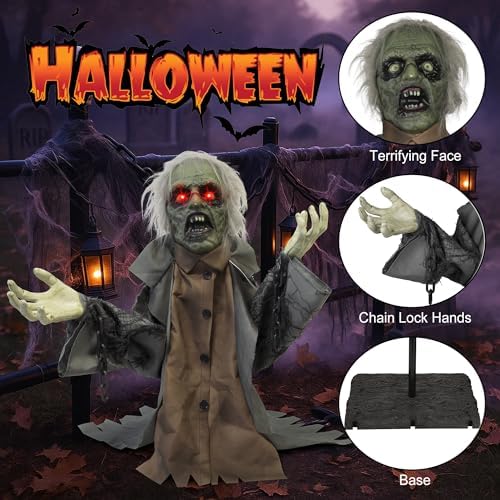 kemooie Halloween Animatronics Groundbreaker Zombie Decorations