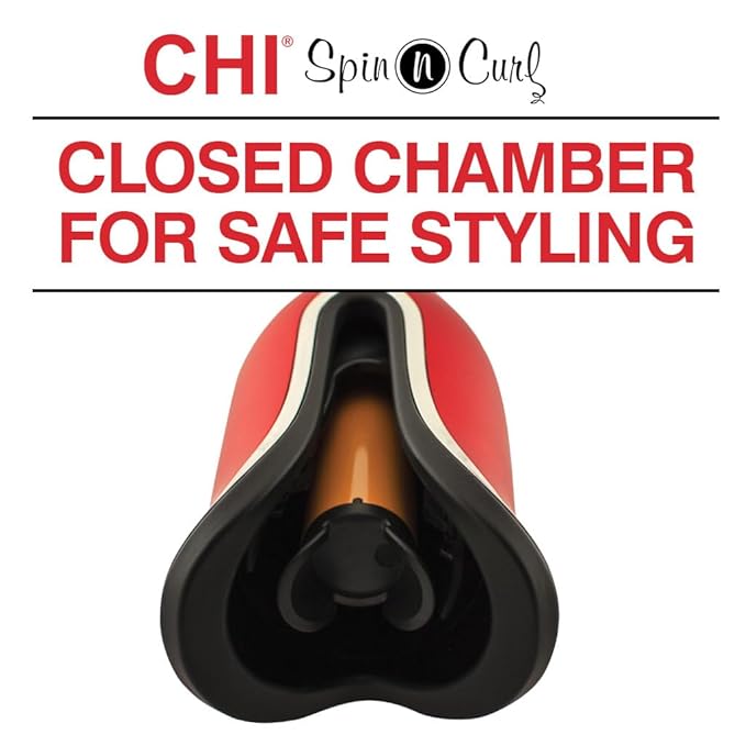CHI Spin N Curl, Curling Iron For Healthy & Shiny Effortless Curls & Waves