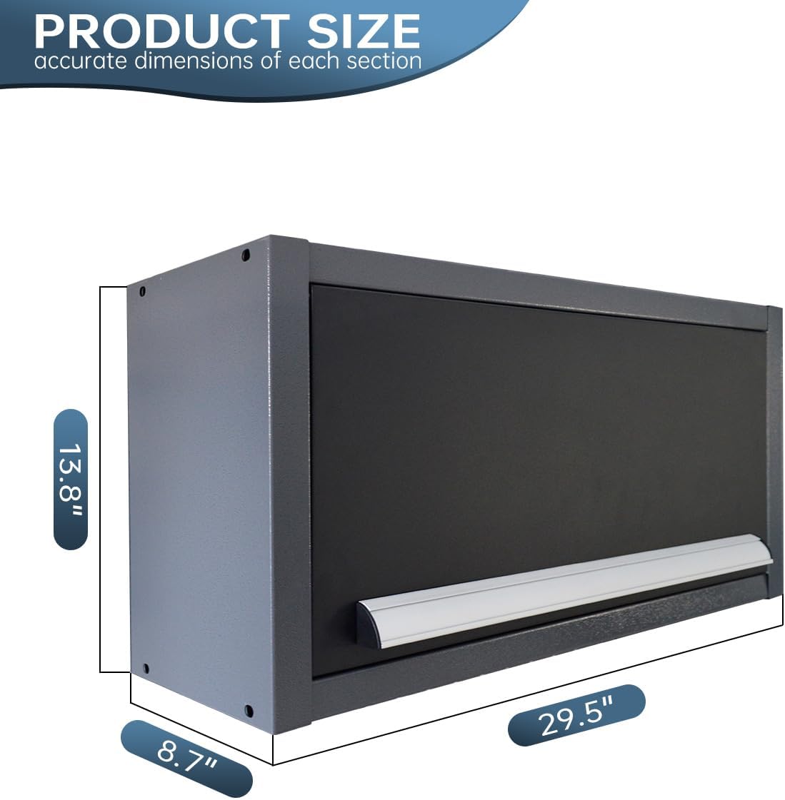 jzd steel wall cabinet with up flip door, close-up detail
