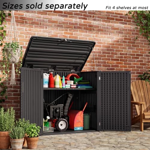 Mrosaa 48Cu.ft Outdoor Storage Cabinet.Waterproof Horizontal Storage Sheds