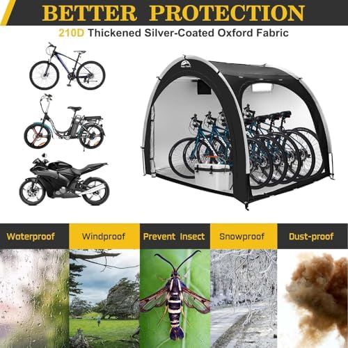 Happy Travel Bike Storage Shed Tent, Outdoor Portable Bicycle Storage Sheds