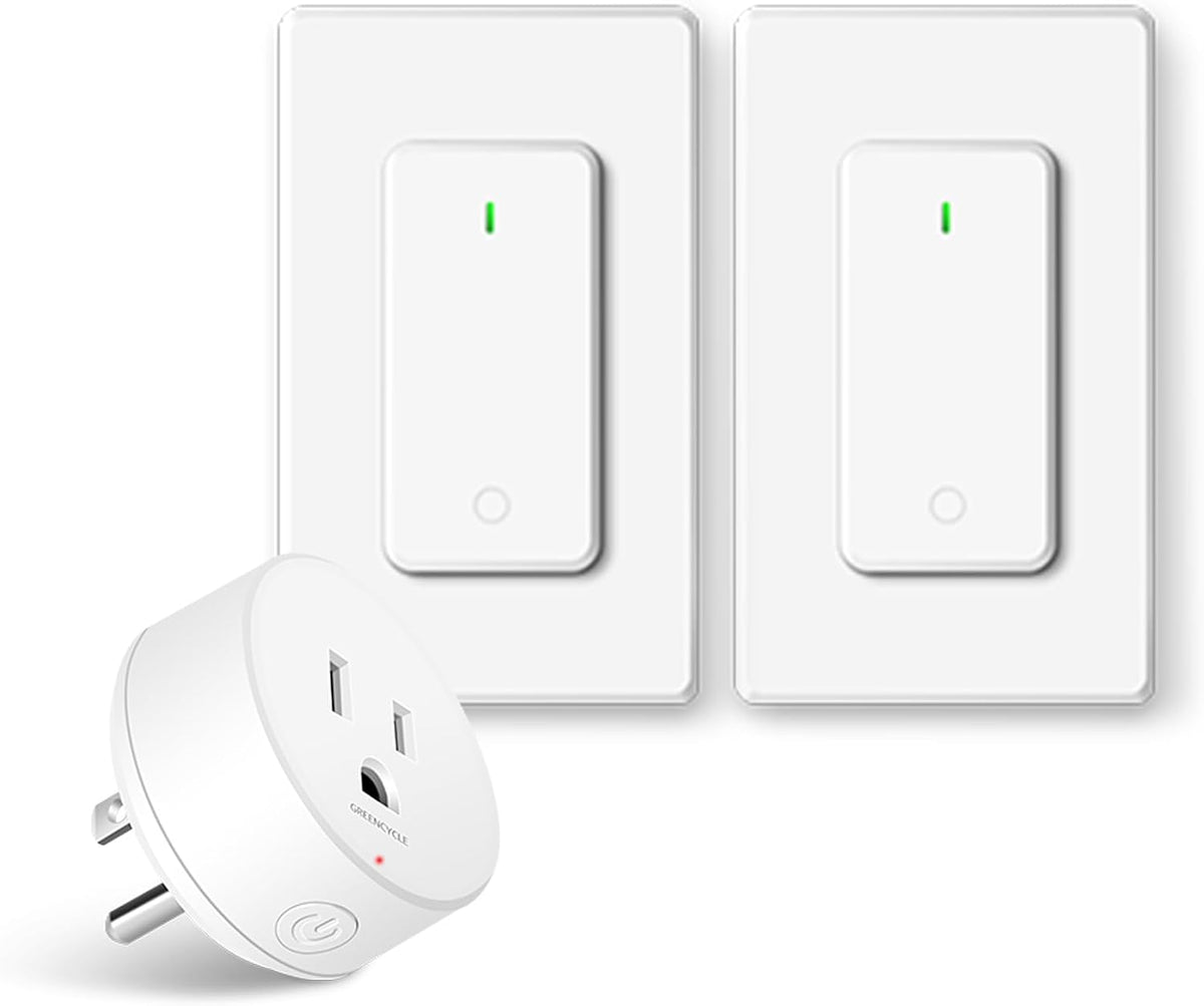 Remote Switch Outlet, Wireless On/Off Light Switches Wall Mounted, TUV List