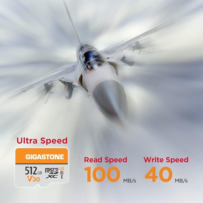 GIGASTONE 512GB Micro SD Card, for Surveillance, Security Camera, Action Camera