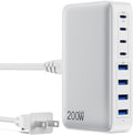 USB C Charger 200W USB C Charger Block, Upgraded GaN III 8-Port Fast Charging