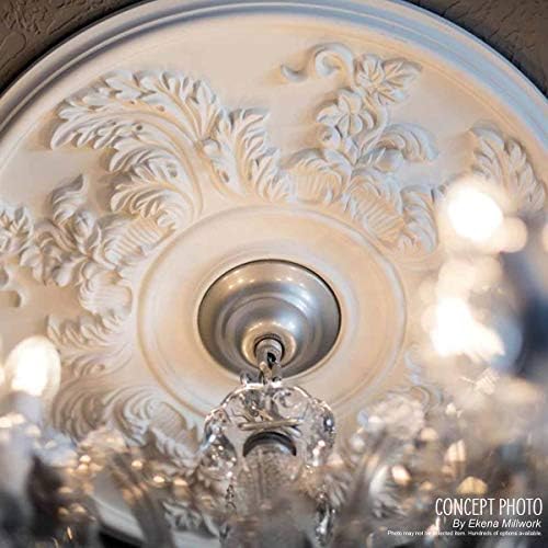 Ekena Millwork CM11PAUWF 11 1/2"OD X 1"P Palmetto Ceiling Medallion, Ultra Pure White