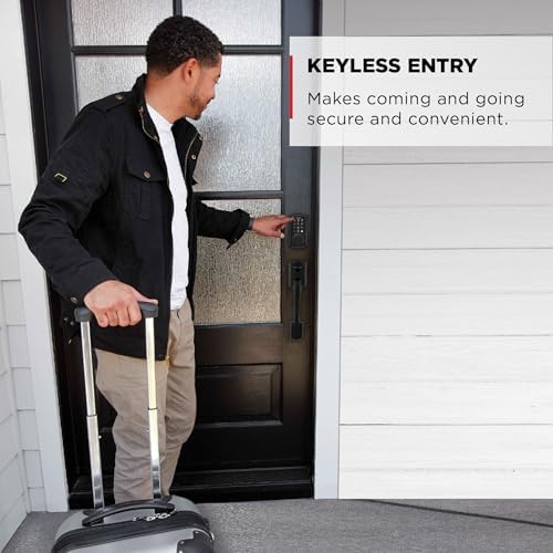 Kwikset SmartCode 270 Keyless Entry Electronic Touchpad Deadbolt Door Lock with Auto-Lock, Custom User Codes, Advanced Security in Matte Black Traditional