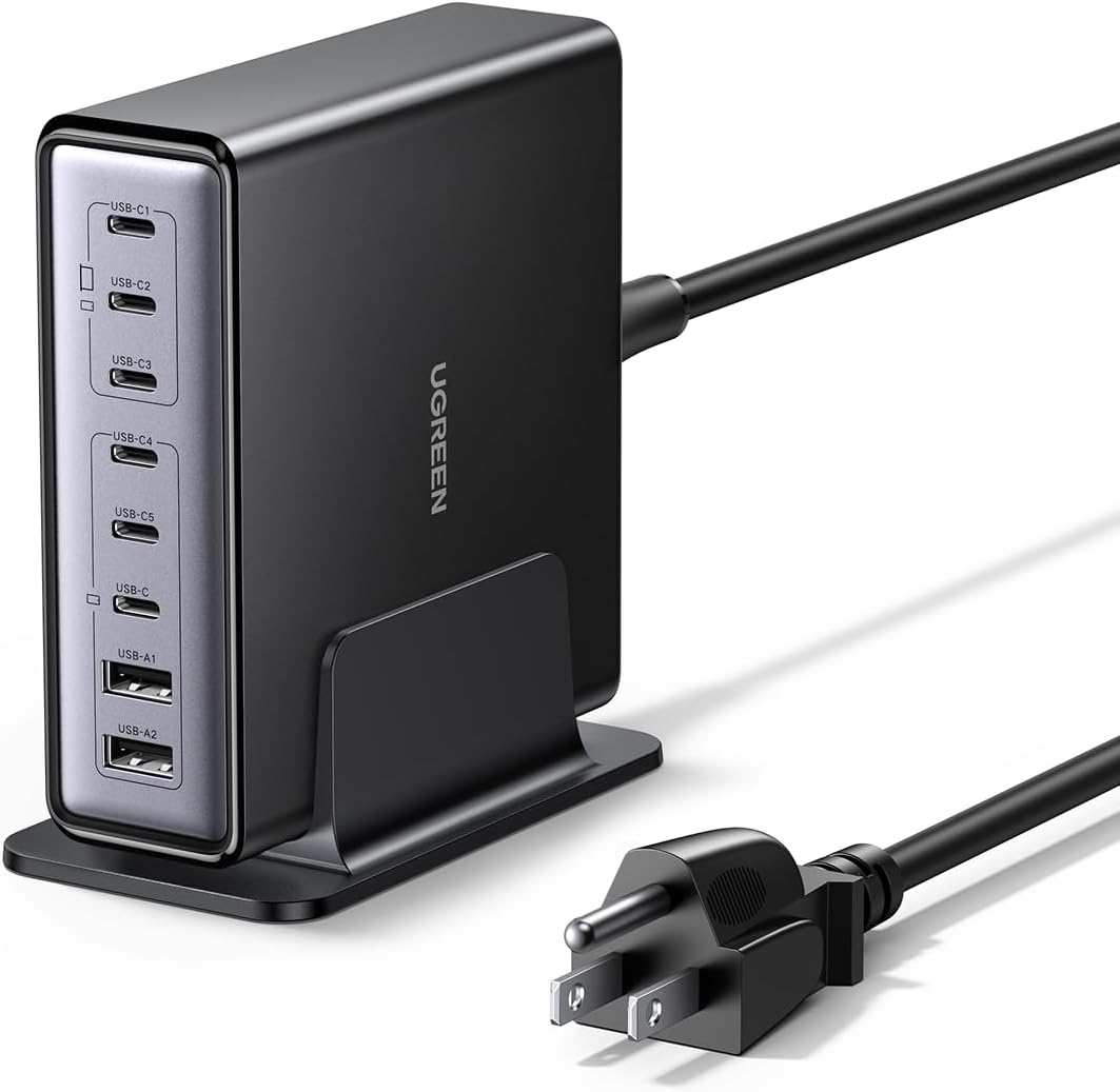 UGREEN Nexode 200W GaN USB C Charging Station, 8-Port Desktop Charger