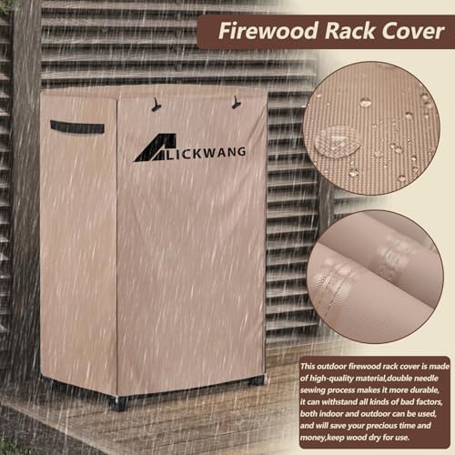 Outdoor Waterproof 17 Inch Small Firewood Rack Cover with Zipper