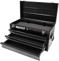 Boxo USA 3-Drawer Hand Carry Toolbox – Heavy Duty 20-Gauge Steel Portable Tool Box with Ball Bearing Drawers, Dual Key & Combination Lock, Powder-Coated Finish (Black)