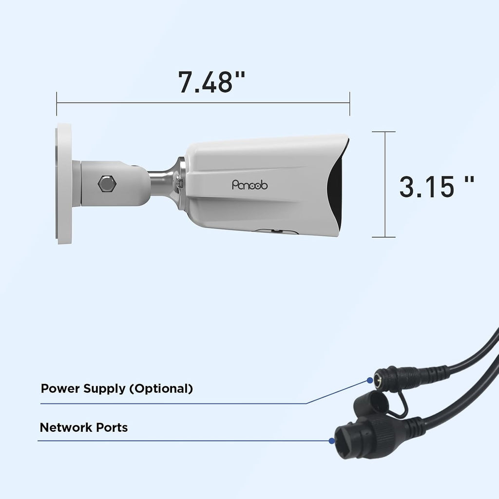 5mp wired hd video security ip bullet poe on a desk or shelf