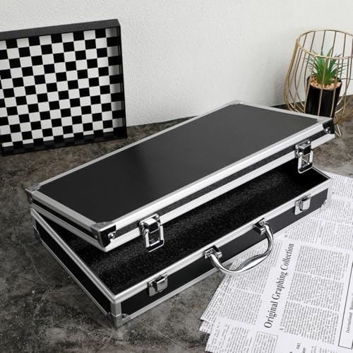 DOITOOL Aluminum Alloy Toolbox Large Capacity Portable Tool Case with Handle and Safety Clasp for Medicine Storage and Organization Suitable for Home Garage School Hospital